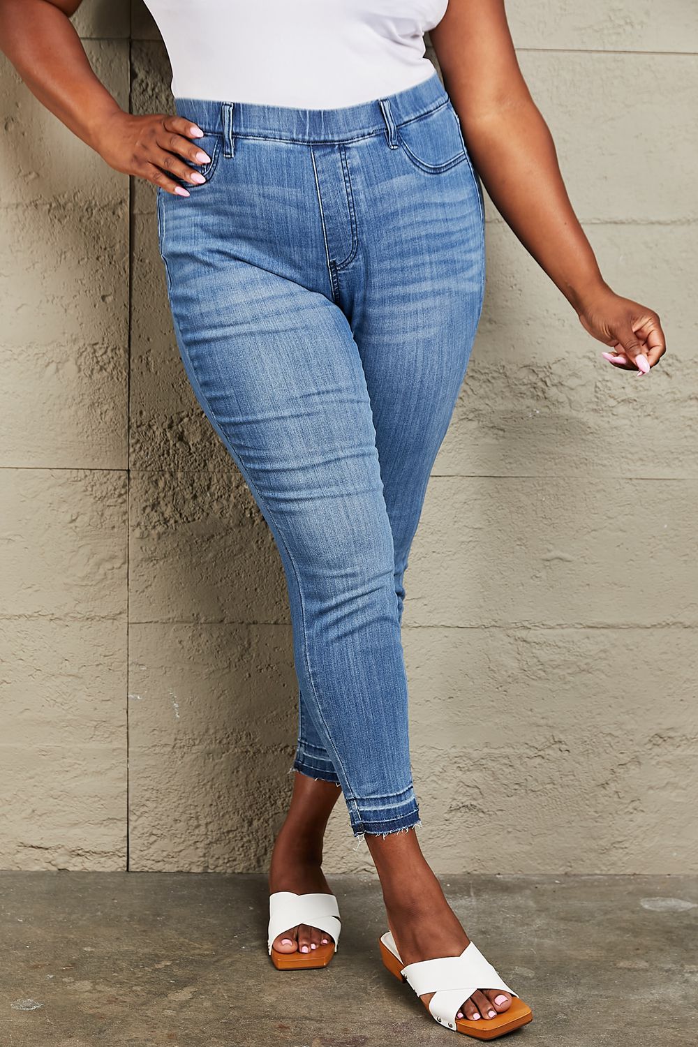 Judy Blue Janavie High Waisted Pull On Skinny Jeans Sizes 0-24W